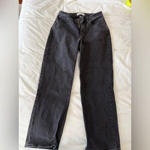 black abercrombie vintage straight curve love jeans